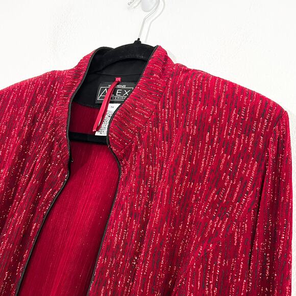 Alex Evenings Plus Size Jacket Womens 1X  Glitter Holiday Party Cocktail Sparkly - Picture 3 of 6